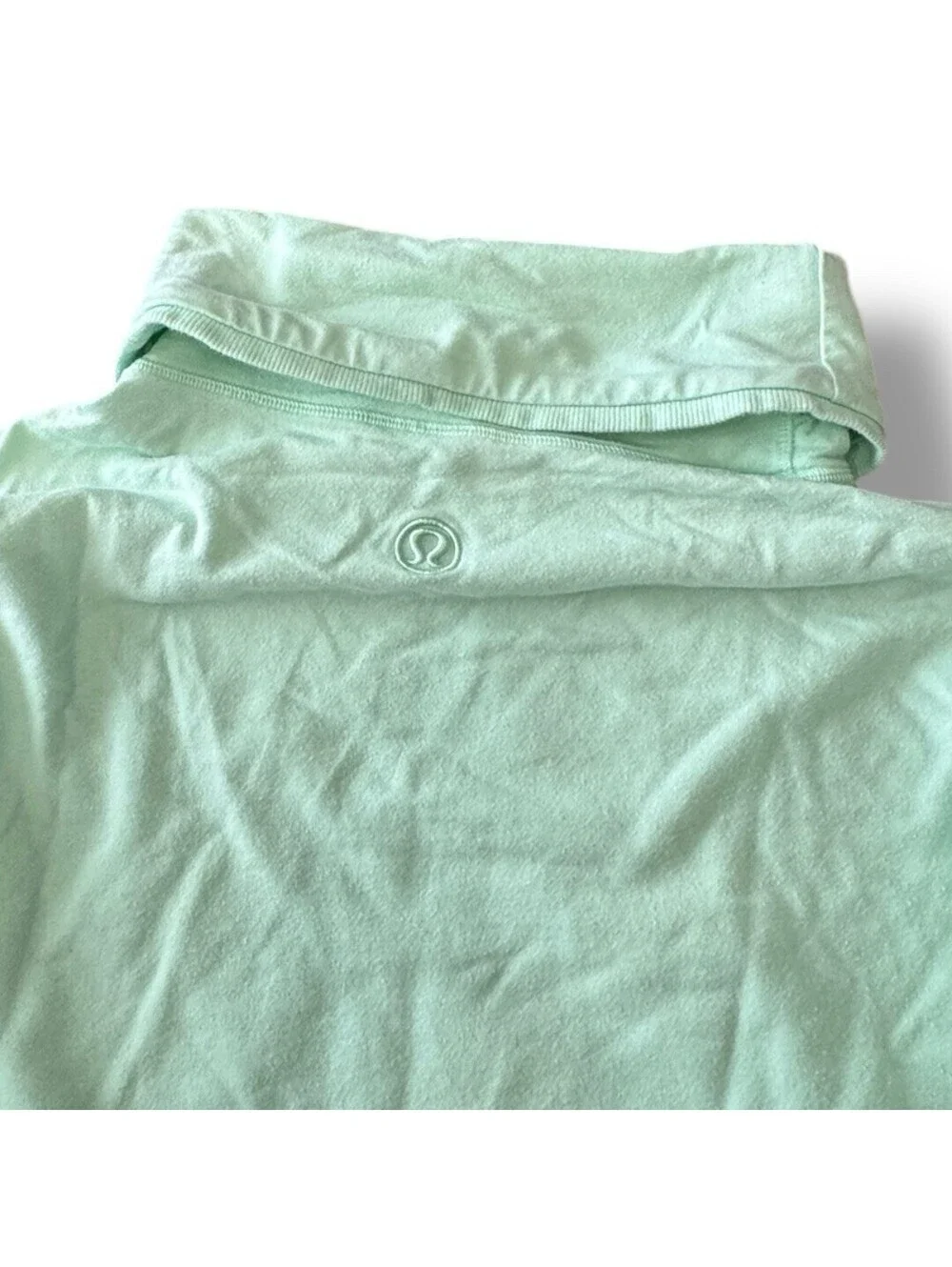Lululemon Sweater Cowl Neck Pullover Long Sleeve Zipper Pockets Green Women Sz 6